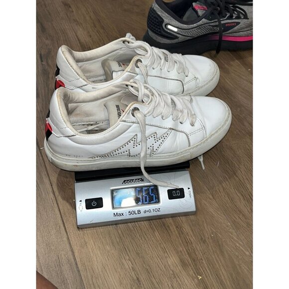 Zadig & Voltaire Amour White Leather Sneakers Womens Size 37 - Picture 10 of 10